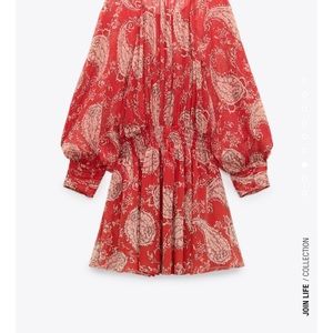 Zara PRINTED SHORT DRESS